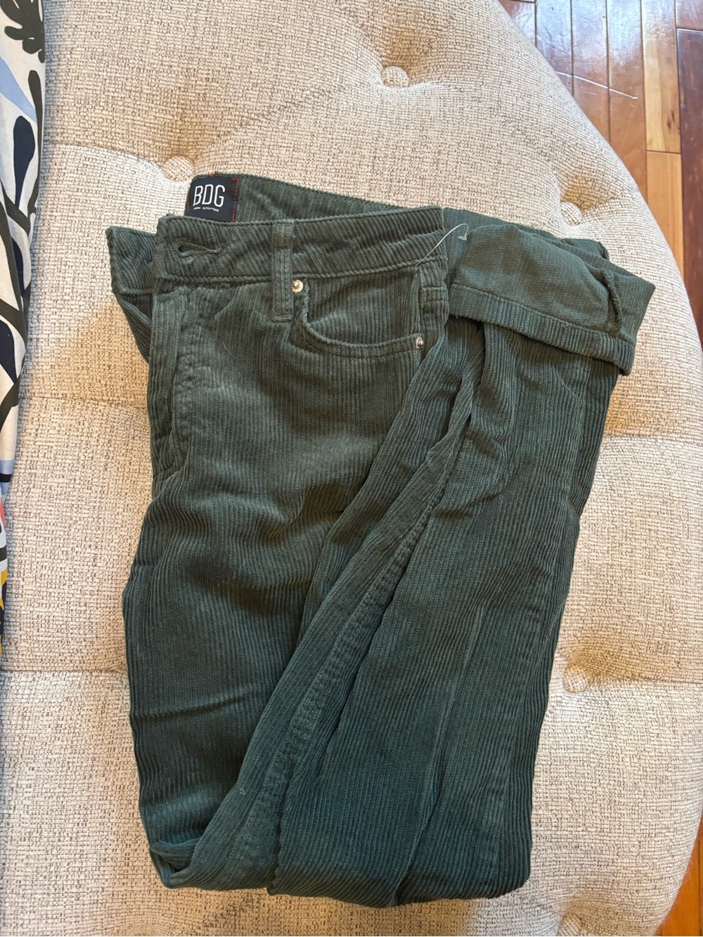 BDG Forest Green Corduroy Skinny Jeans